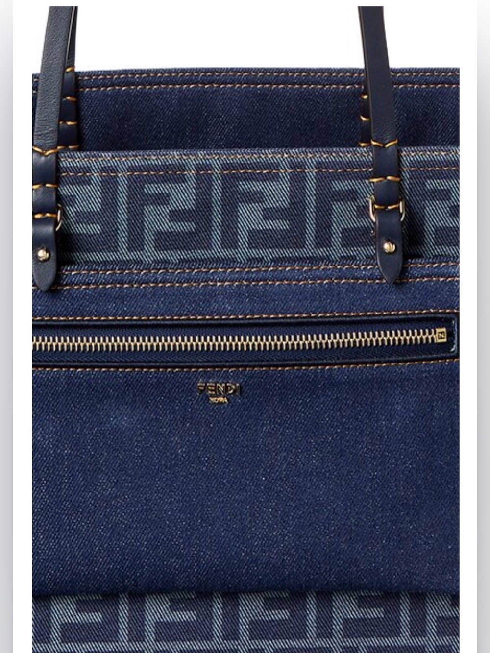 FENDI FF Jacquard Canvas Reversible Tote - New with Tags - Picture 3 of 11